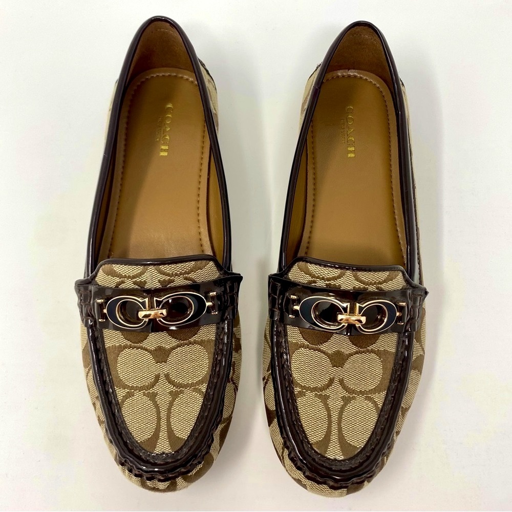 COACH Signature C Jacquard Loafers Size 8